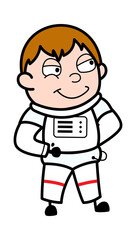 Hands on waist Cartoon Astronaut