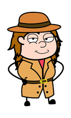 Hands on waist Cartoon Investigator