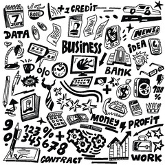 Business - doodles set
