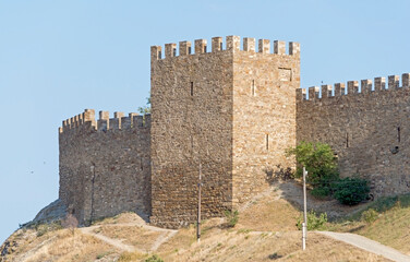 ancient historic Genoese castle or fortress