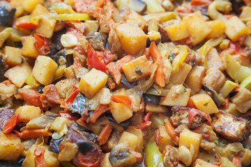 Closeup of Indian vegetable dish sabzi