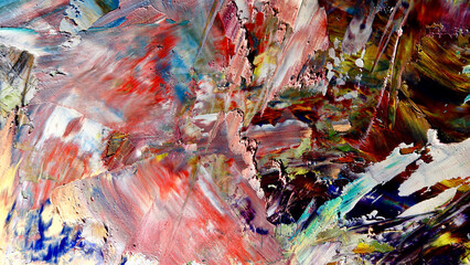 Colorful abstract background wallpaper. Modern motif visual art.  Mixtures of oil paint. Trendy...