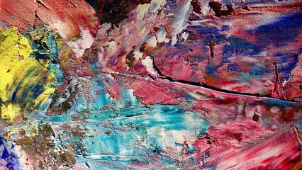 Colorful abstract background wallpaper. Modern motif visual art.  Mixtures of oil paint. Trendy...