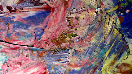 Colorful abstract background wallpaper. Modern motif visual art.  Mixtures of oil paint. Trendy...