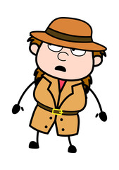 Shocked Investigator Cartoon