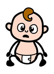 Fototapeta premium Shocked Baby Cartoon