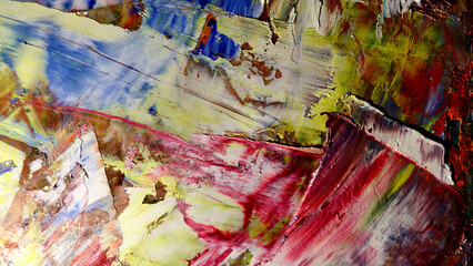 Colorful abstract background wallpaper. Modern motif visual art.  Mixtures of oil paint. Trendy...