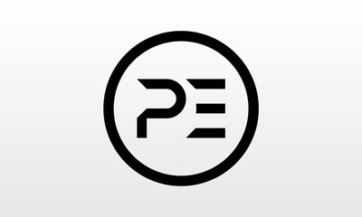 Initial PE Letter Logo With Creative Modern Business Typography Vector Template. Creative Letter PE Logo Vector.