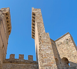 ancient historic Genoese castle or fortress