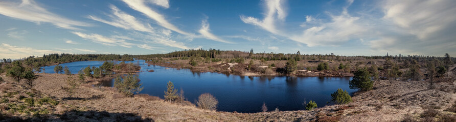 Seven years temporary lakes in Randboel Frederikshaab, Denmark