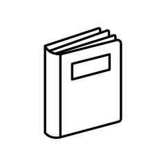 academic book icon, line style