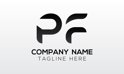 Obraz premium Initial PF Letter Logo With Creative Modern Business Typography Vector Template. Creative Letter PF Logo Vector.