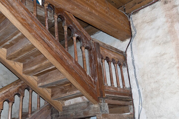 internal staircase in the old tower