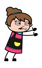 Irritated Beautician cartoon illustration