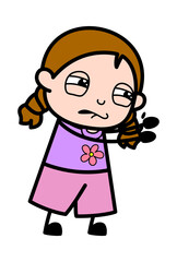 Irritated Girl cartoon illustration