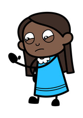 Cartoon Black Girl Threatening