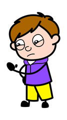 Cartoon Boy Threatening