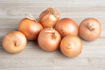 Sweet Southern-Grown Onions On A White Panel Board