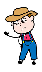 Cartoon Farmer Threatening