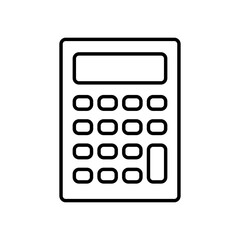 calculator icon image, line style