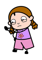 Cartoon Girl Threatening