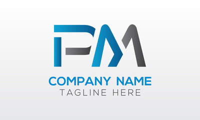Initial PM Letter Logo With Creative Modern Business Typography Vector Template. Creative Letter PM Logo Vector.