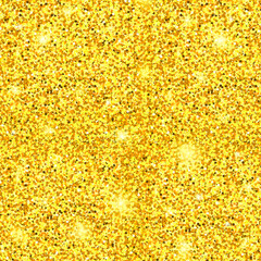 Gold glittering texture. Vector glitter gold background.