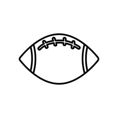 american football ball icon, line style