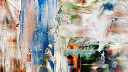 Colorful abstract background wallpaper. Modern motif visual art.  Mixtures of oil paint. Trendy...