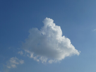The blue sky with white clouds background and texture