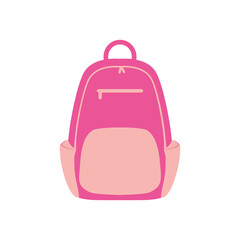 school backpack icon, flat style