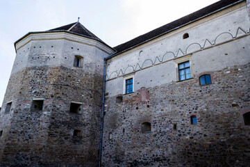 Fagaras citadel, medieval castle built in Transylvania in XVth century. Brasov county, Transylvania, Romania.