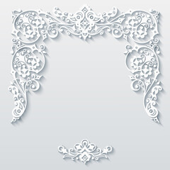 Vector modern volumetric floral elements.