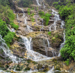 Fototapeta na wymiar Landscape Waterfall cascade in jungle tropical