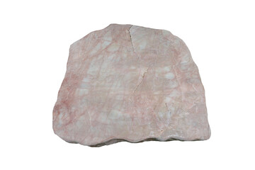 Marble stone isolated on white background. Marble rock. Marble is a metamorphic rock composed of recrystallized carbonate minerals.