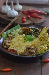 Food Photography of Nasi Jagung the traditional food from indonesia