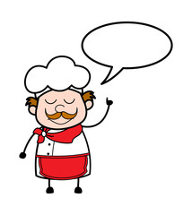 Cartoon Businessman with Speech bubbble