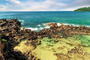 Tropical sea islands top view landscape Mirissa, Sri Lanka