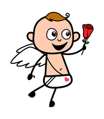 Cartoon Angel Proposing