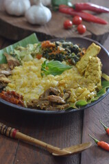 Food Photography of Nasi Jagung the traditional food from indonesia