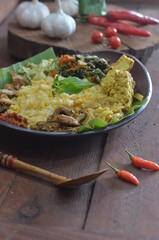 Food Photography of Nasi Jagung the traditional food from indonesia