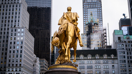 Fototapeta na wymiar Statue of General William Sherman