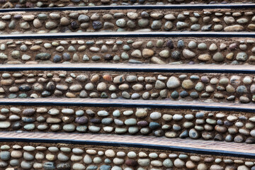stairs with pebbles as background