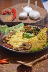 Food Photography of Nasi Jagung the traditional food from indonesia
