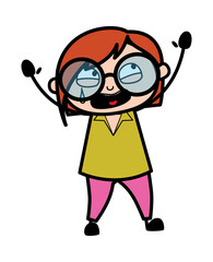 Terrified Cartoon Teacher