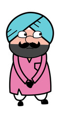 Shy Cute Sardar Cartoon