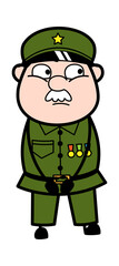 Shy Military Man Cartoon