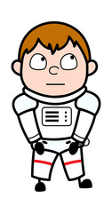 Shy Astronaut Cartoon