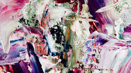 Colorful abstract background wallpaper. Modern motif visual art.  Mixtures of oil paint. Trendy...