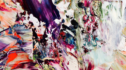 Colorful abstract background wallpaper. Modern motif visual art.  Mixtures of oil paint. Trendy...
